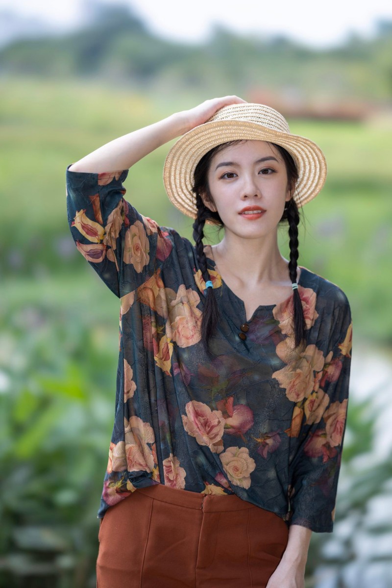 Qin Xiaoqiang, Women, Hat, Asian, Makeup, Twintails Wallpaper
