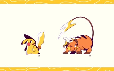 Pokémon, Pokemon First Generation, Pikachu, Raichu, Rodent Wallpaper