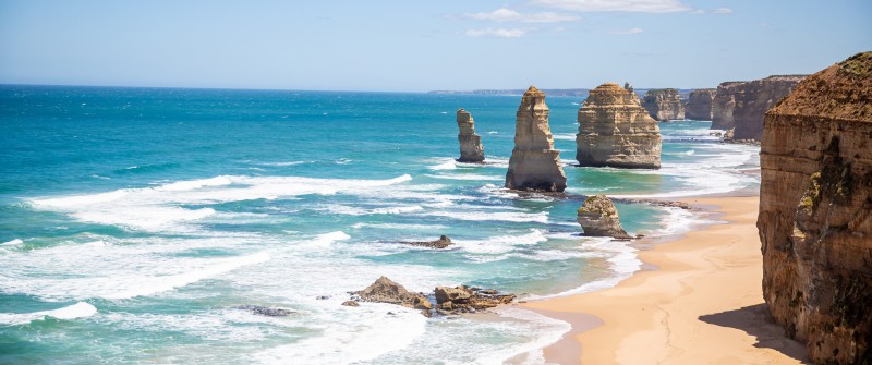 Landscape, Australia, Sea, Twelve Apostles, Waves Wallpaper