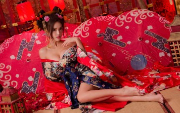 Yen-Hsun Shih, Women, Asian, Hair Accessories, Dress Wallpaper