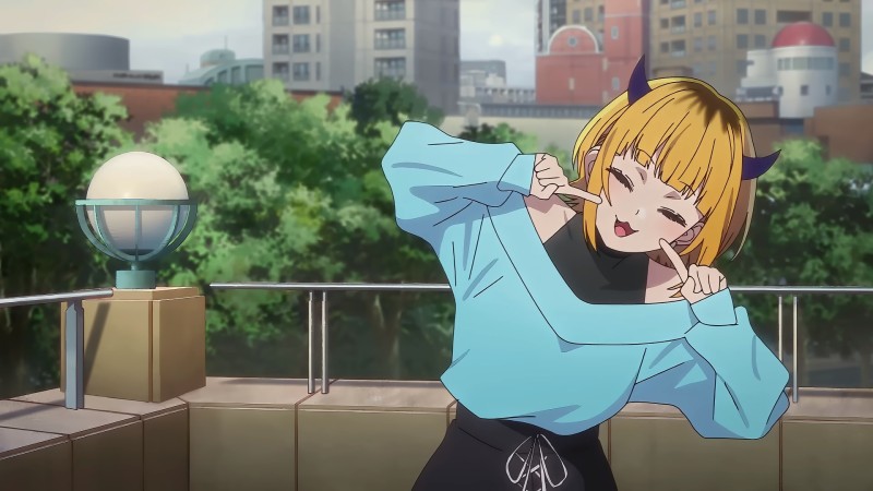 Oshi No Ko, Mem-Cho, Anime Girls, Smiling, Blonde, Anime Screenshot Wallpaper