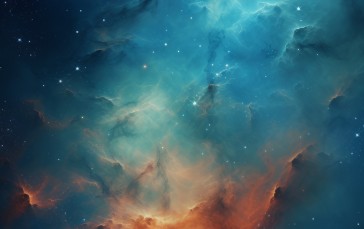 AI Art, Universe, Space, Nebula Wallpaper