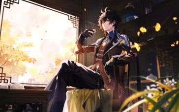 Zhongli (Genshin Impact), Genshin Impact, Anime, Anime Boys, Window Wallpaper