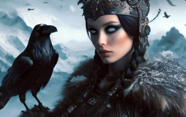 Norse Mythology, Vikings, Valhalla, Raven Wallpaper