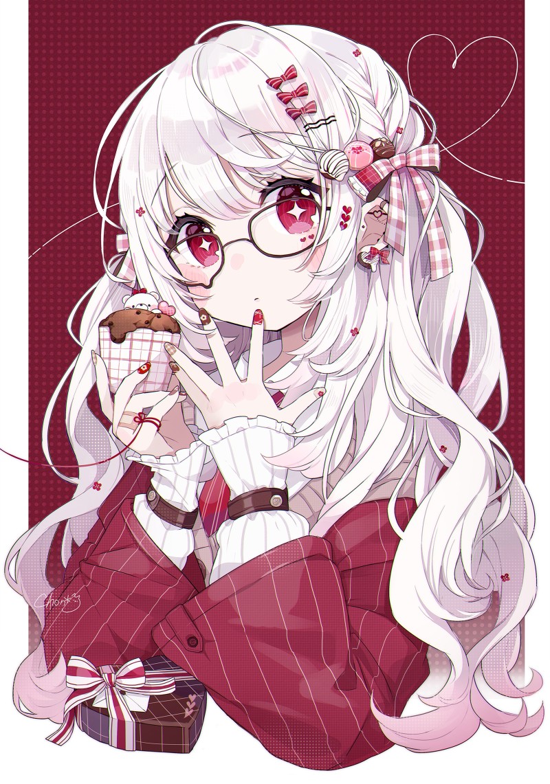 Original Characters, Valentine’s Day, Chon, Glasses Wallpaper