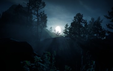 Moon Rays, Nature, Red Dead Redemption 2, Mist Wallpaper