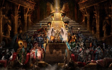 Gold, Emperor of Mankind, Warhammer 30,000, Wings Wallpaper