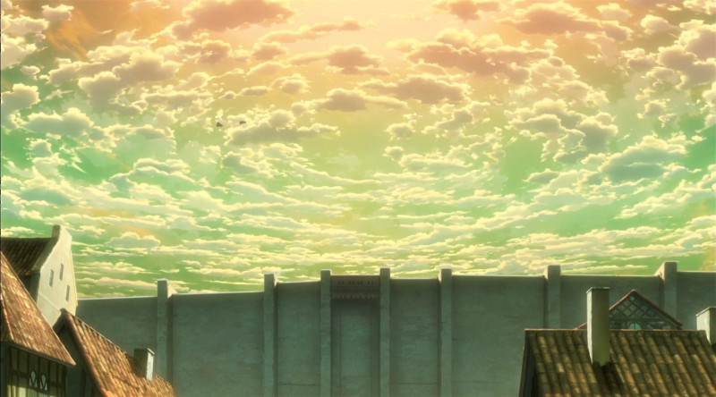 Shingeki No Kyojin, Sky, Clouds, Sunset Wallpaper