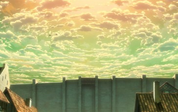 Shingeki No Kyojin, Sky, Clouds, Sunset Wallpaper