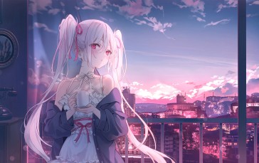Anime, Anime Girls, Sunset, Rangu Wallpaper