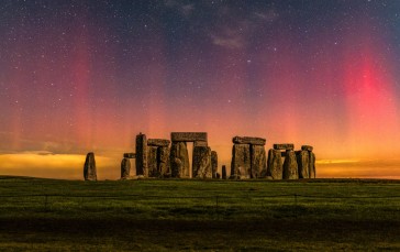 Stonehenge , Aurorae, Nature, Night Sky, UK, Sky Wallpaper