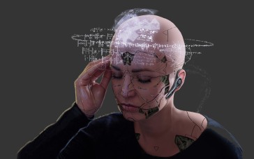 Robot, Cyborg, Mathematics, Closed Eyes Wallpaper