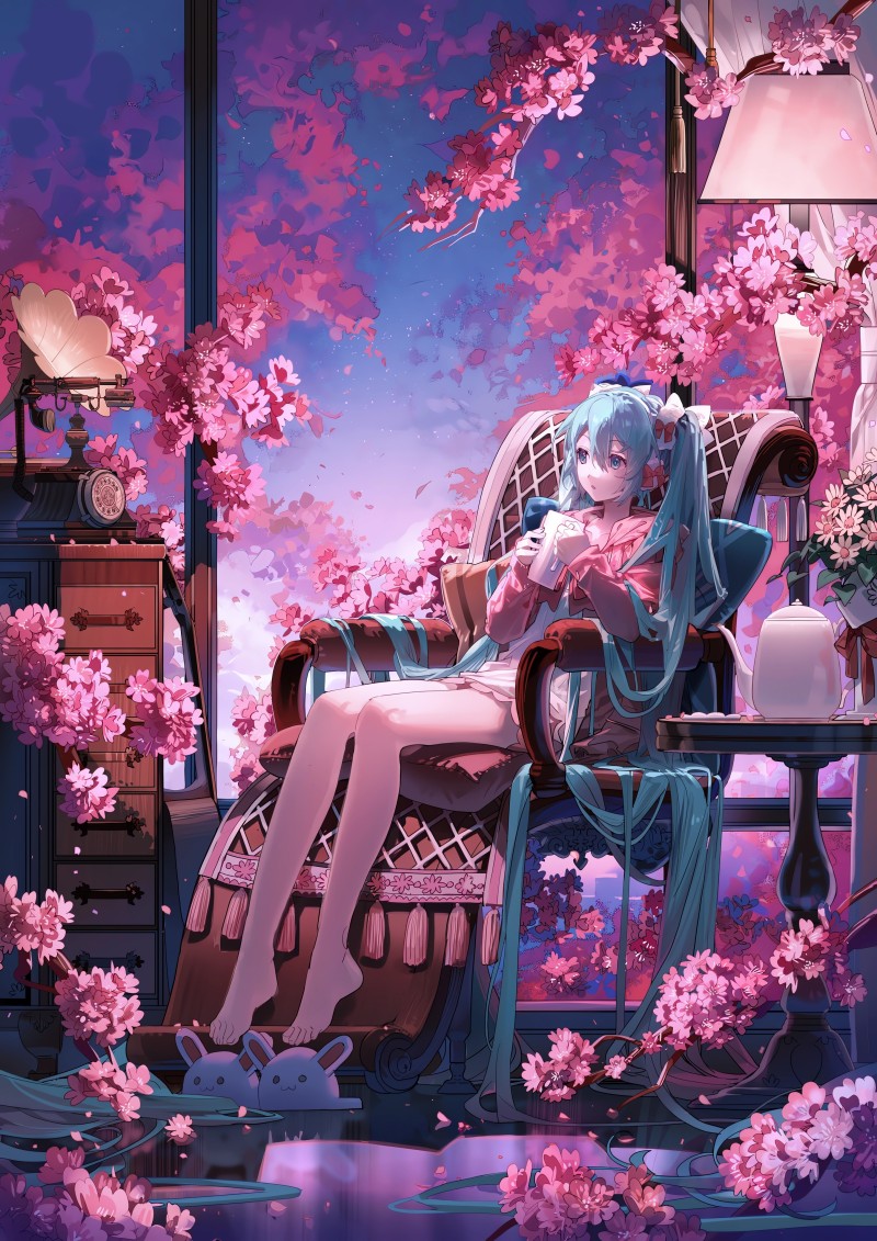Anime, Anime Girls, Gramophone, Vocaloid, Hatsune Miku Wallpaper