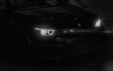 Car, Dark, BMW, Lights Wallpaper