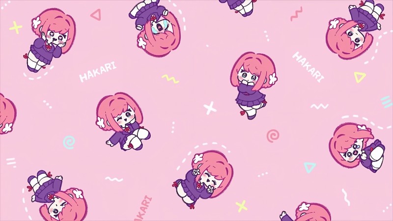 The 100 Girlfriends (Hyakkano), Chibi, Simple Background, Pink Background, Anime Wallpaper