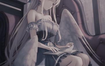 Anime, Anime Girls, Wings, Angel Wings Wallpaper