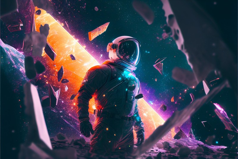 AI Art, Astronaut, Spacesuit, Space Wallpaper