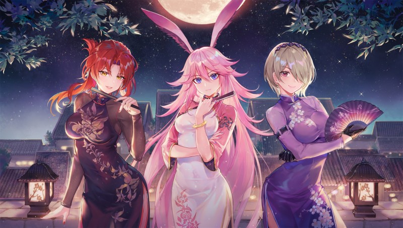 Anime, Anime Girls, Moon, Bunny Ears, Bunny Girl Wallpaper