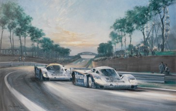 Artwork, Oil Painting, Le Mans, Sunset Wallpaper