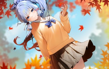 Anime, Anime Girls, Kamisato Ayaka (Genshin Impact), Genshin Impact, Smiling Wallpaper