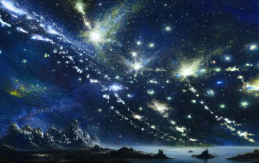 AI Art, Painting, Space, Space Art, Stars Wallpaper