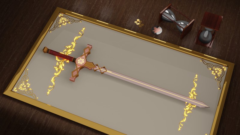 Sword, Blender, CGI, Digital Art, Weapon, Picture Frames Wallpaper