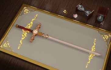 Sword, Blender, CGI, Digital Art, Weapon, Picture Frames Wallpaper