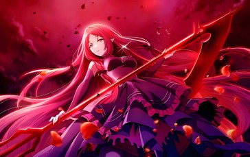 The Eminence in Shadow, Anime, Vampire Girl, Scythe, Red Moon Wallpaper