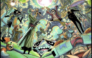 One Piece, Monkey D. Luffy, Zorro, Sanji, Nami, Brook Wallpaper
