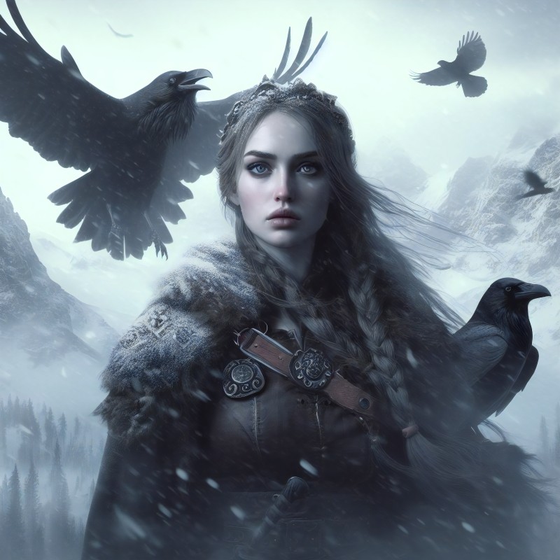 Norse Mythology, Vikings, Valhalla, Raven, Birds Wallpaper
