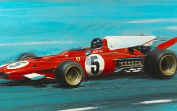 Formula Cars, Jacky Ickx, 1972 Ferrari 312B2, Artwork, Tony Smith, Ferrari Wallpaper