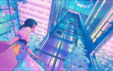 Anime, Anime Girls, Looking Up, Building, Earring Wallpaper