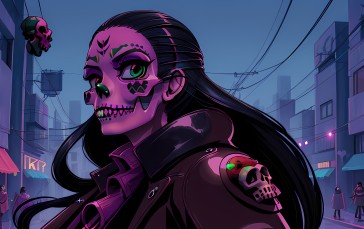 AI Art, Sugar Skull, Colorful, Mexican Wallpaper