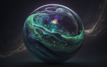 AI Art, Illustration, Marble, Galaxy, Stars Wallpaper