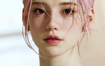 YJM, CGI, Women, Pink Hair Wallpaper