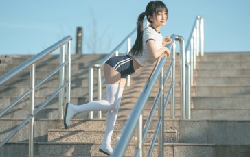 Gymnastics Uniform, 4K, Asian, Women, Students Wallpaper