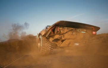 Sand, Smoke, Car, Desert Wallpaper