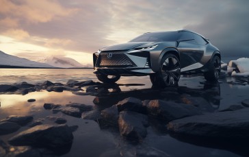 AI Art, Lexus, Car, Concept Cars, Reflection Wallpaper