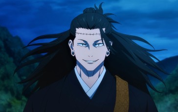 Jujutsu Kaisen, Suguru Geto, Smiling, Bun, Long Hair Wallpaper