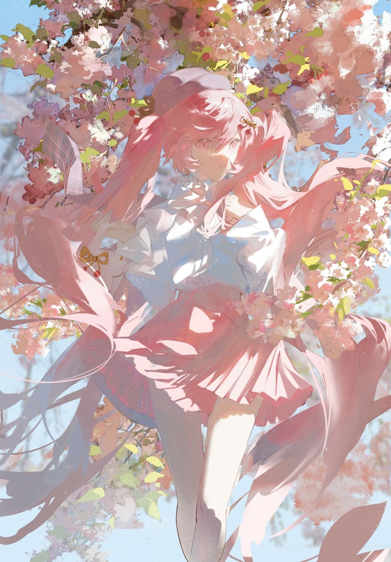 Anime, Anime Girls, Hatsune Miku, Vocaloid, Sakura Miku Wallpaper