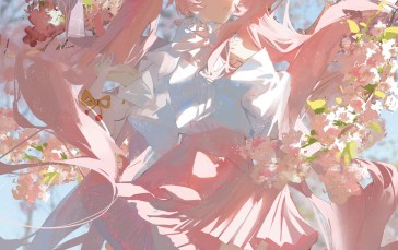 Anime, Anime Girls, Hatsune Miku, Vocaloid, Sakura Miku Wallpaper