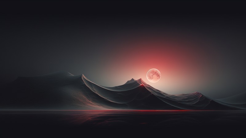 Moon, Red, Dark, Planet Wallpaper