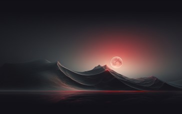 Moon, Red, Dark, Planet Wallpaper
