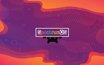 SpectrumOS, Black Cat, Colorful, Digital Art Wallpaper
