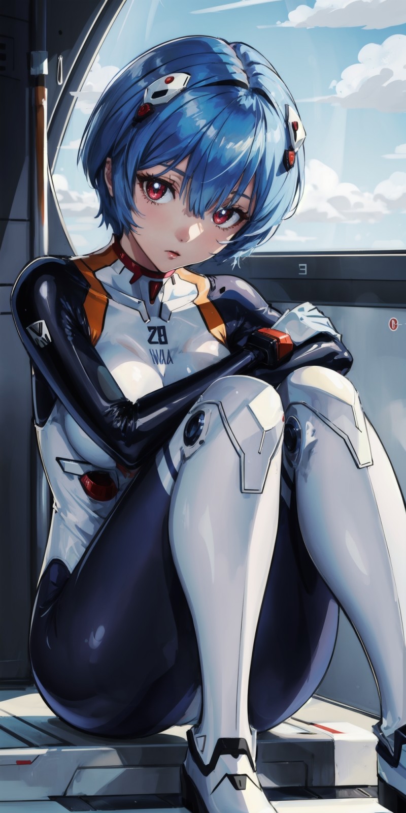 Ayanami Rei, EVA Unit 02, Stable Diffusion, AI Art Wallpaper