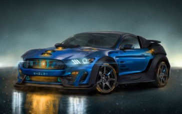 Car, Ford Mustang Shelby, Vehicle, Blue Cars Wallpaper
