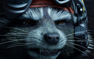 Guardians of the Galaxy, Guardians of the Galaxy (Game), Rocket Raccoon, Digital Art, Closeup Wallpaper