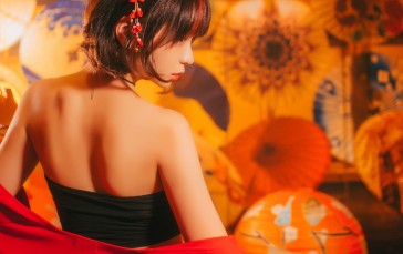 Feng Mao, Women, Model, Asian, Short Hair Wallpaper
