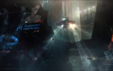 George Hull, Science Fiction, Blade Runner 2049, Digital Art, Flying Car, Skyscraper Wallpaper