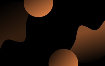 Material Minimal, Shapes, Orange, Simple Background Wallpaper